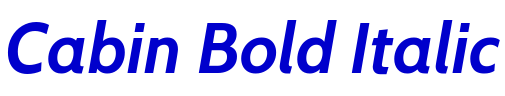 Cabin Bold Italic fonte